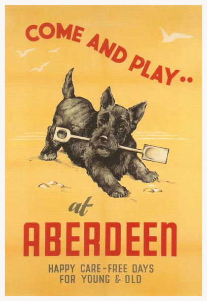 Come and Play at Aberdeen - Postcard thanks to Mayfair Cards of London